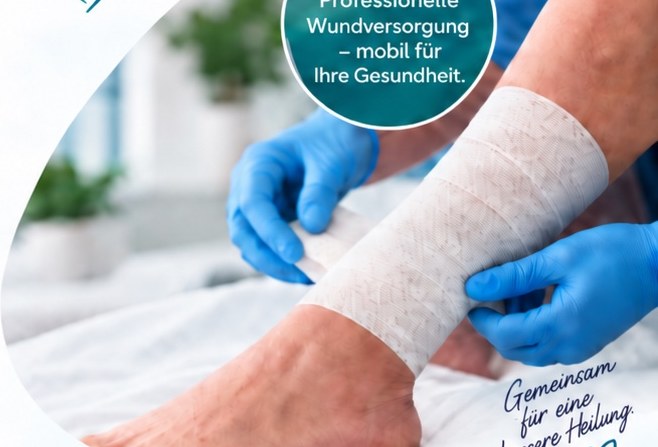 Professionelle Versorgung eines Fuss- und Unterschenkelverbandes